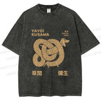 Unisex Yayoi Kusama Dachshund With Dots Printed Washed Tee