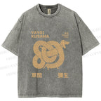 Unisex Yayoi Kusama Dachshund With Dots Printed Washed Tee