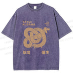 Unisex Yayoi Kusama Dachshund With Dots Printed Washed Tee