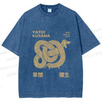 Unisex Yayoi Kusama Dachshund With Dots Printed Washed Tee