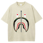 Shark Vintage Wash Japanese Design T-Shirt