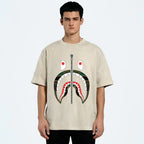 Shark Vintage Wash Japanese Design T-Shirt