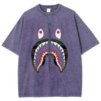 Shark Vintage Wash Japanese Design T-Shirt