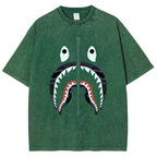 Shark Vintage Wash Japanese Design T-Shirt