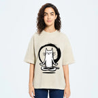 Zen Japan Cat Washed T-Shirt