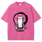 Zen Japan Cat Washed T-Shirt