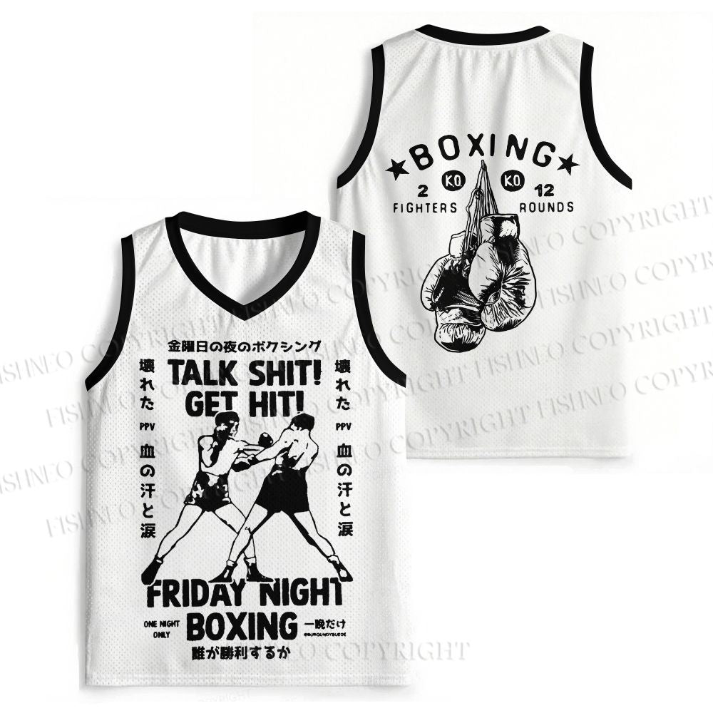 Boxing Match Poster Jersey Tank