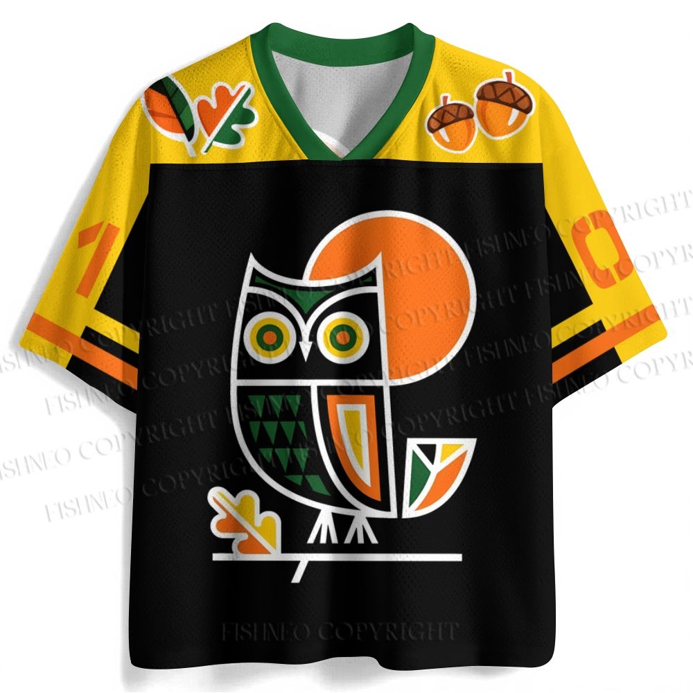 Geometric Owl Jersey Shirts