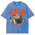 Unisex All Cats Are Brutal Printed Washed Tee