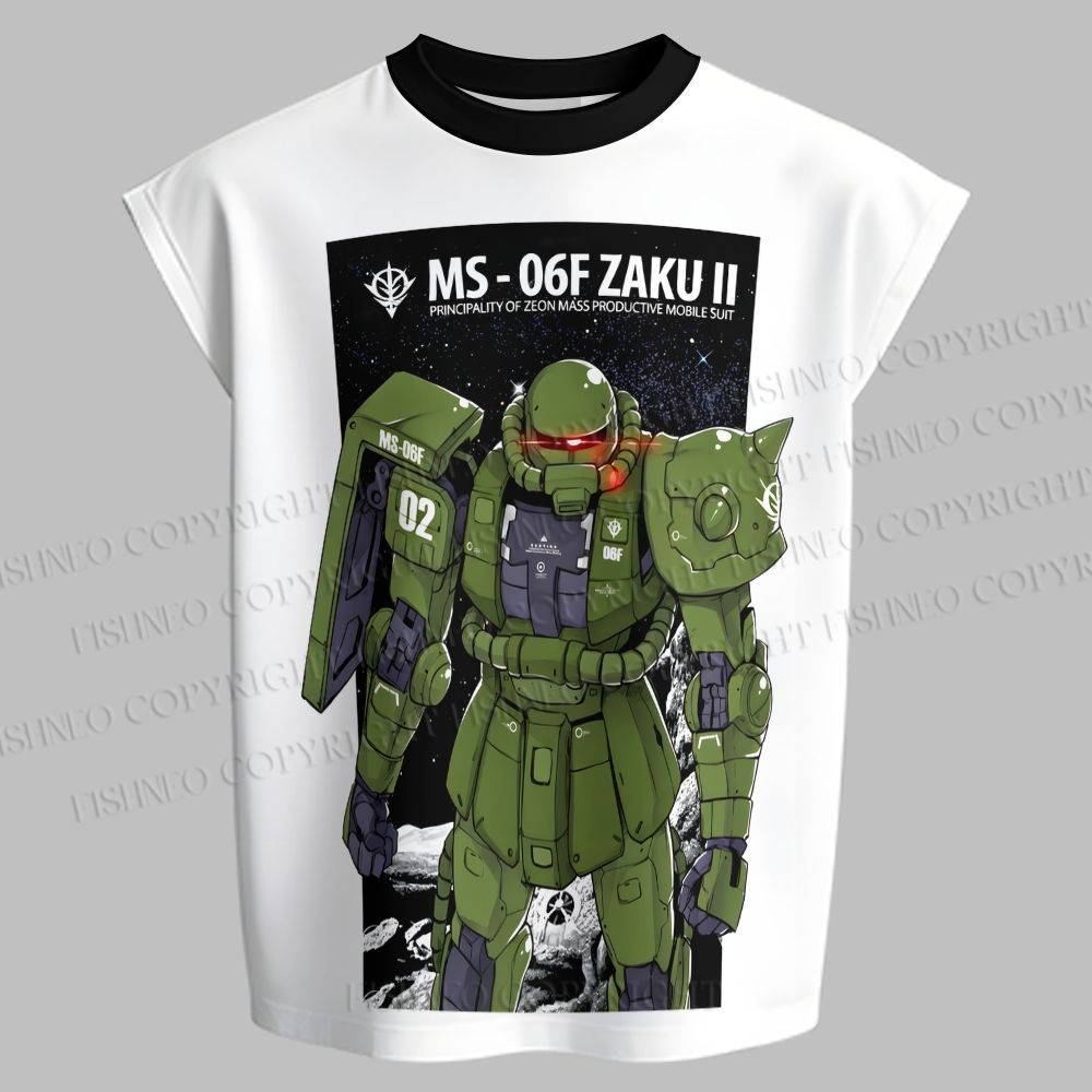 Men's Gundam MS-06F Zaku II Tank top  & Elasticated Trousers Two-Piece Set