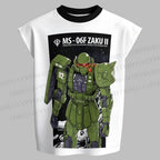Men's Gundam MS-06F Zaku II Tank top  & Elasticated Trousers Two-Piece Set