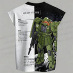 Men's Gundam MS-06F Zaku II Tank top  & Elasticated Trousers Two-Piece Set