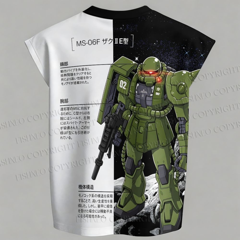 Men's Gundam MS-06F Zaku II Tank top  & Elasticated Trousers Two-Piece Set