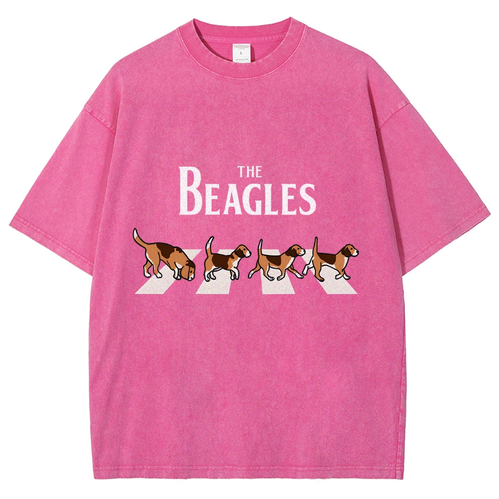 Unisex The Beagles Printed Washed Tee