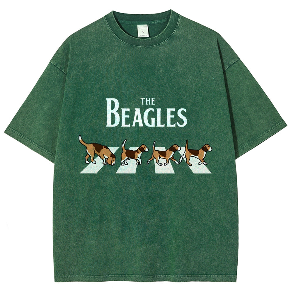 Unisex The Beagles Printed Washed Tee