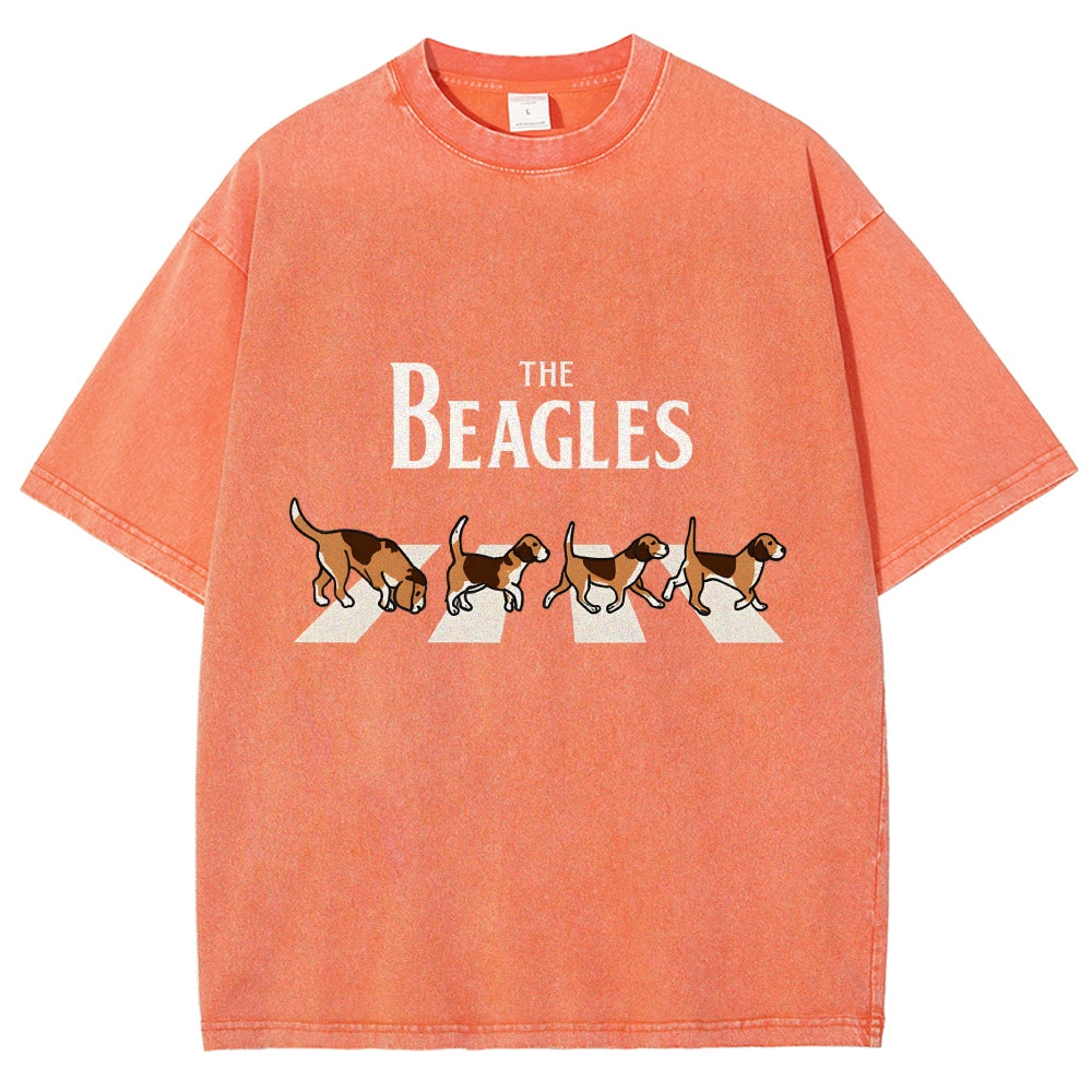 Unisex The Beagles Printed Washed Tee