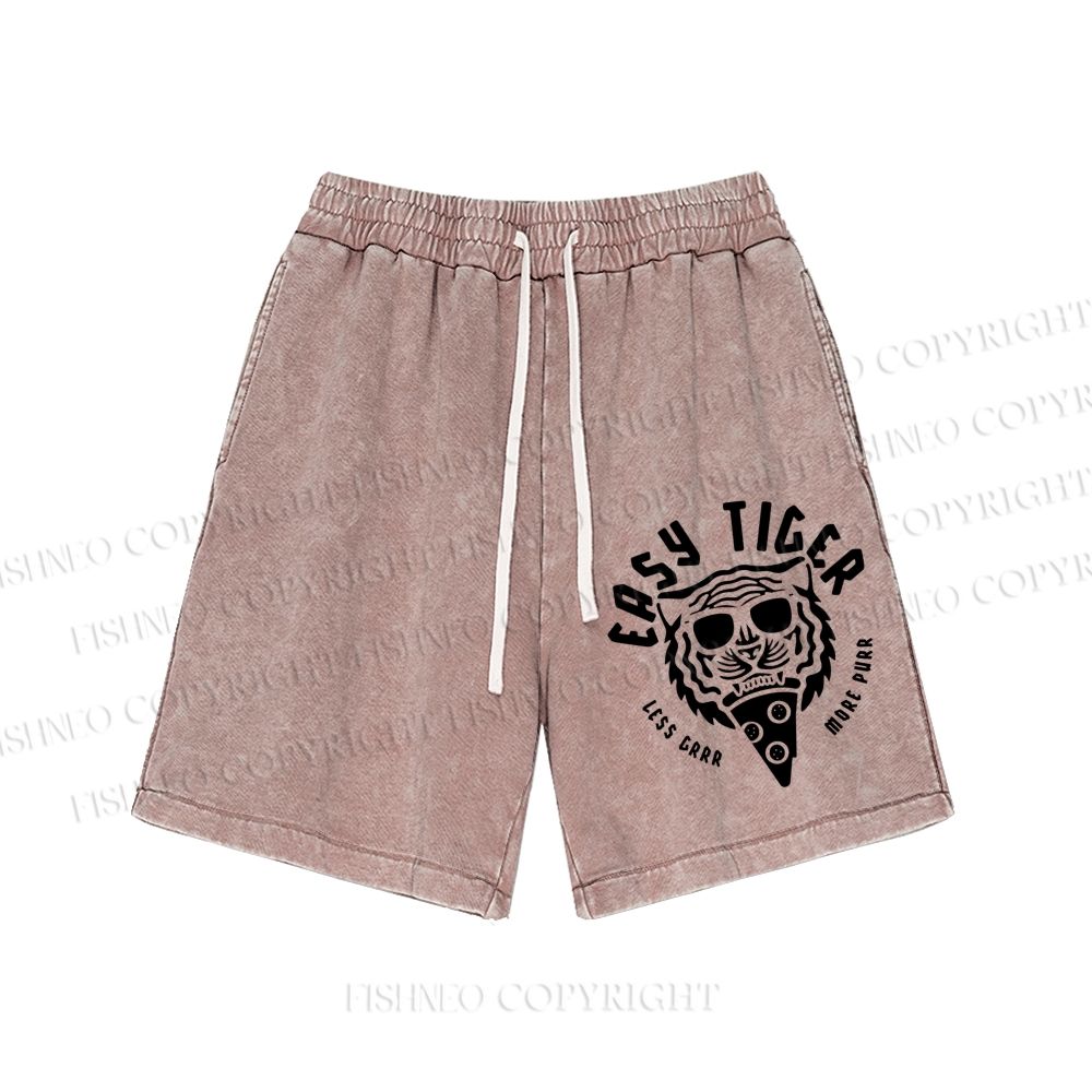 Unisex Easy Tiger Washed Shorts