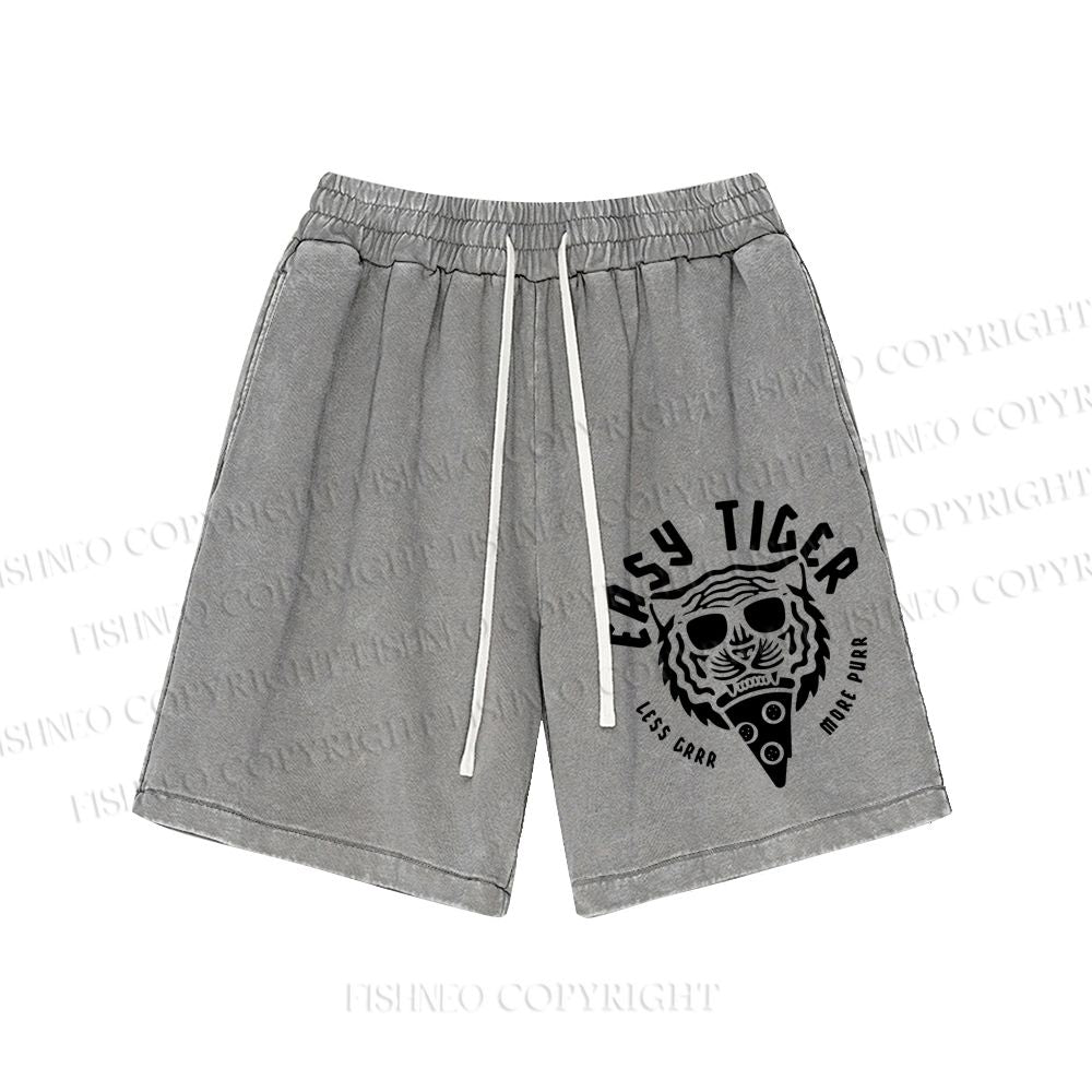 Unisex Easy Tiger Washed Shorts