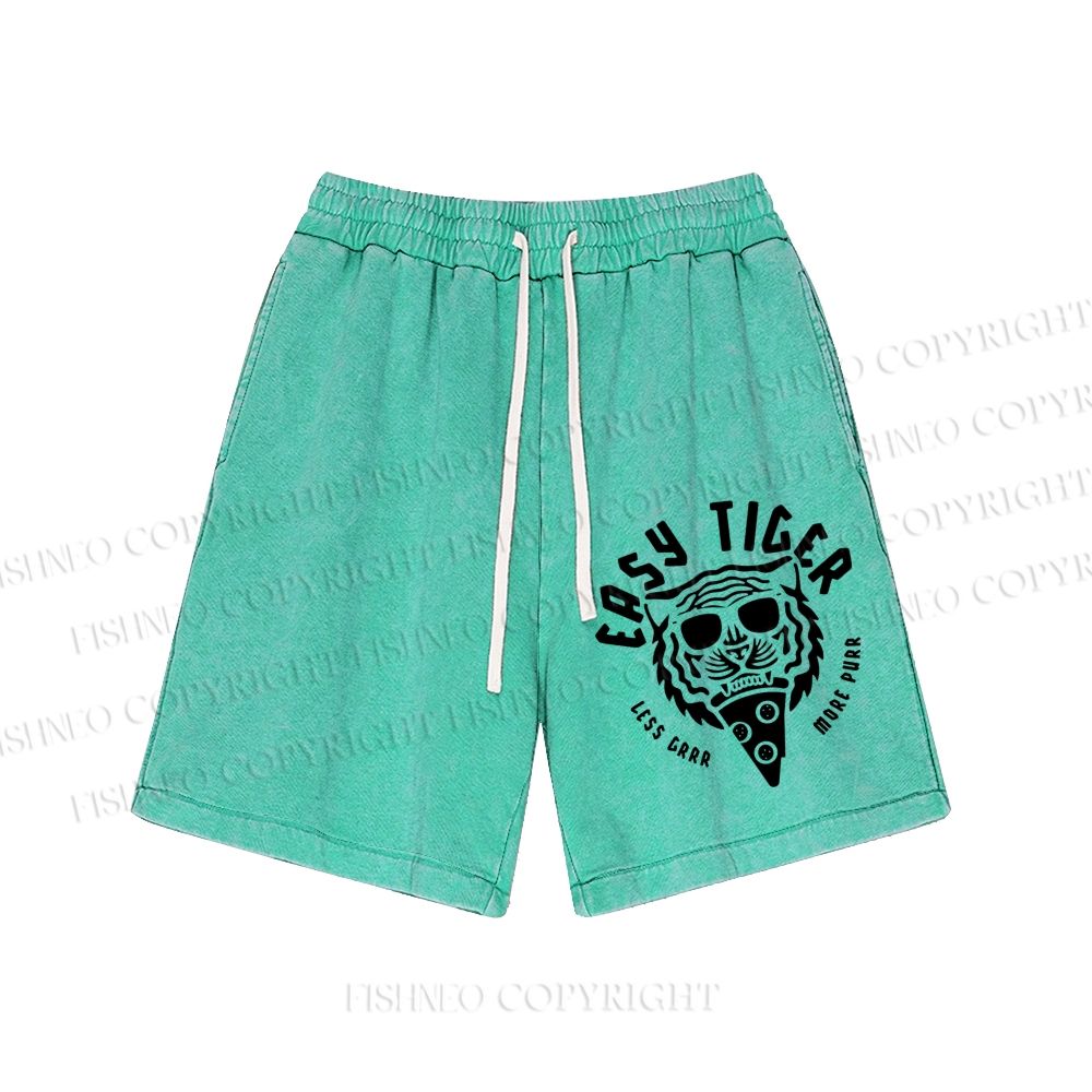Unisex Easy Tiger Washed Shorts