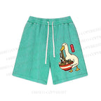Unisex Goose Ramen Washed Shorts