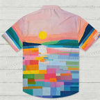 Sunset Abstract Printed Hawaiian Shirt