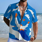 Blue Skies Printed Hawaiian Shirt