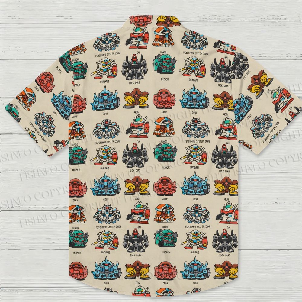 Super Deformed Gundam Hawaiian Shirt
