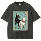 Unisex Guardian Dog Printed Washed Tee