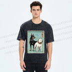 Unisex Guardian Dog Printed Washed Tee