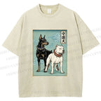 Unisex Guardian Dog Printed Washed Tee