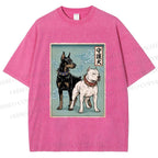 Unisex Guardian Dog Printed Washed Tee