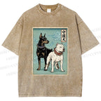 Unisex Guardian Dog Printed Washed Tee