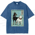 Unisex Guardian Dog Printed Washed Tee