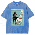 Unisex Guardian Dog Printed Washed Tee