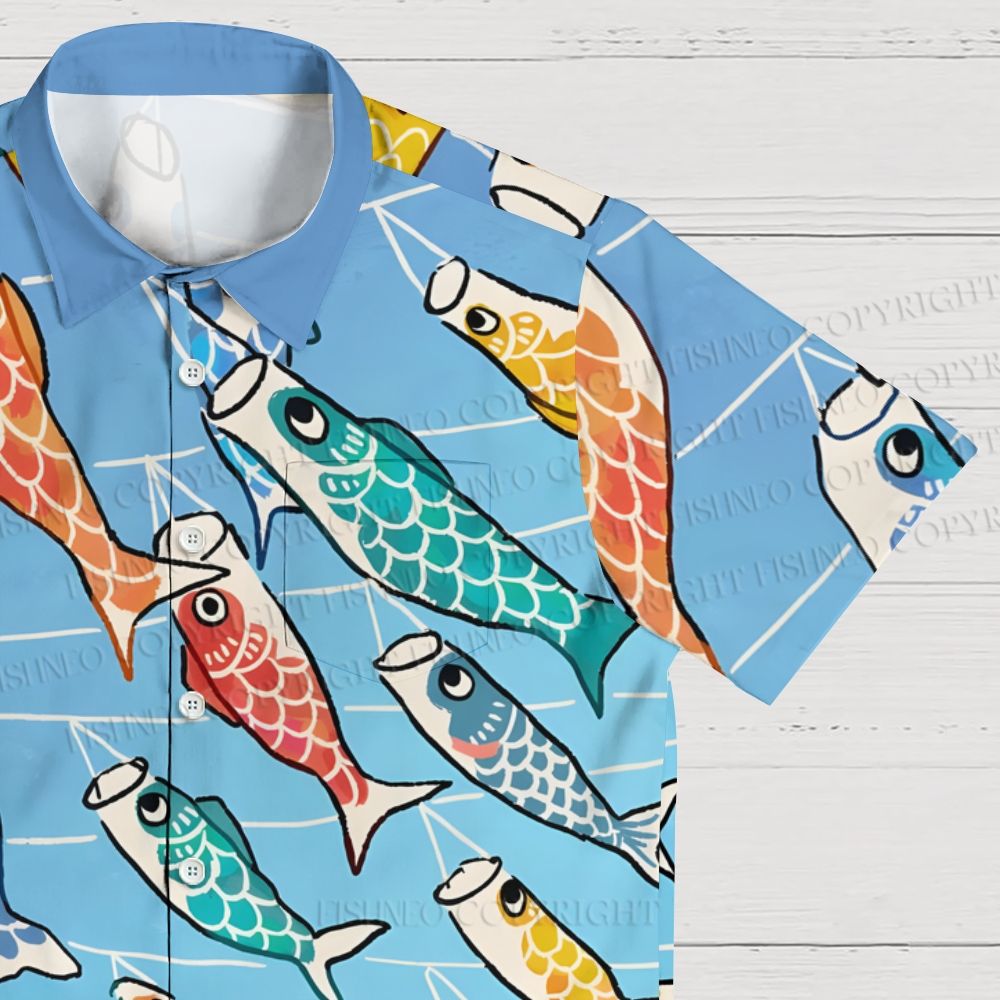 Japanese Carp Streamer Hawaiian Shirt