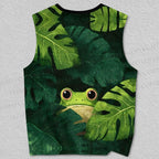 Unisex Hiding Frog Printed Tank Top