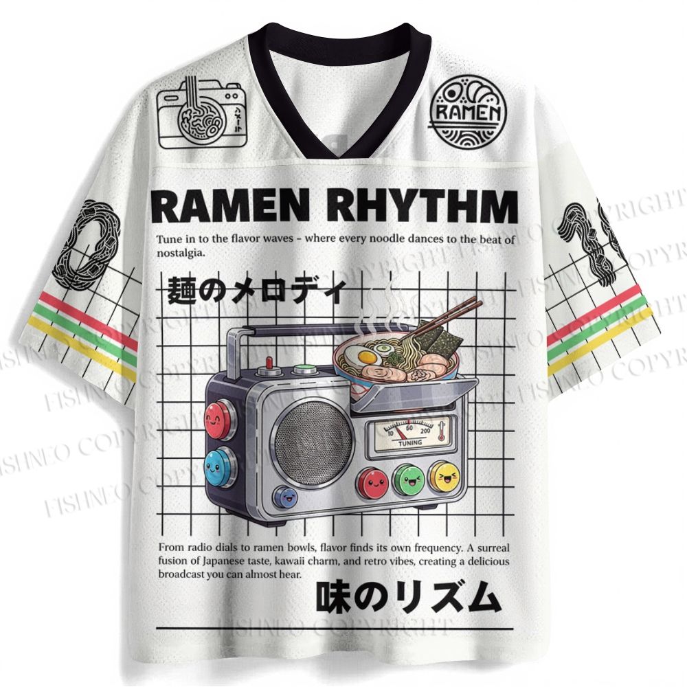 Ramen Rhythm Printed Jersey Shirts