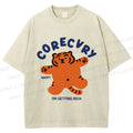 Unisex Rich Happy Tiger Printed Washed Tee