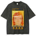 Yoshitomo Nara Vintage Wash Japanese Design T-Shirt