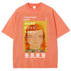 Yoshitomo Nara Vintage Wash Japanese Design T-Shirt