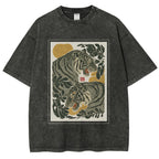 Woodcut Tiger Washed T-Shirt