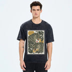 Woodcut Tiger Washed T-Shirt