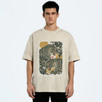 Woodcut Tiger Washed T-Shirt