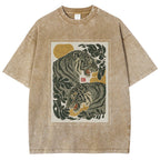 Woodcut Tiger Washed T-Shirt