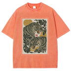 Woodcut Tiger Washed T-Shirt