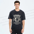 Unisex Osaka Drunken Octopus Printed Washed Tee