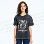 Unisex Osaka Drunken Octopus Printed Washed Tee
