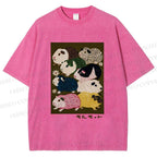 Unisex Guinea Pig Printed Washed Tee