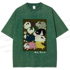 Unisex Guinea Pig Printed Washed Tee
