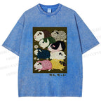 Unisex Guinea Pig Printed Washed Tee